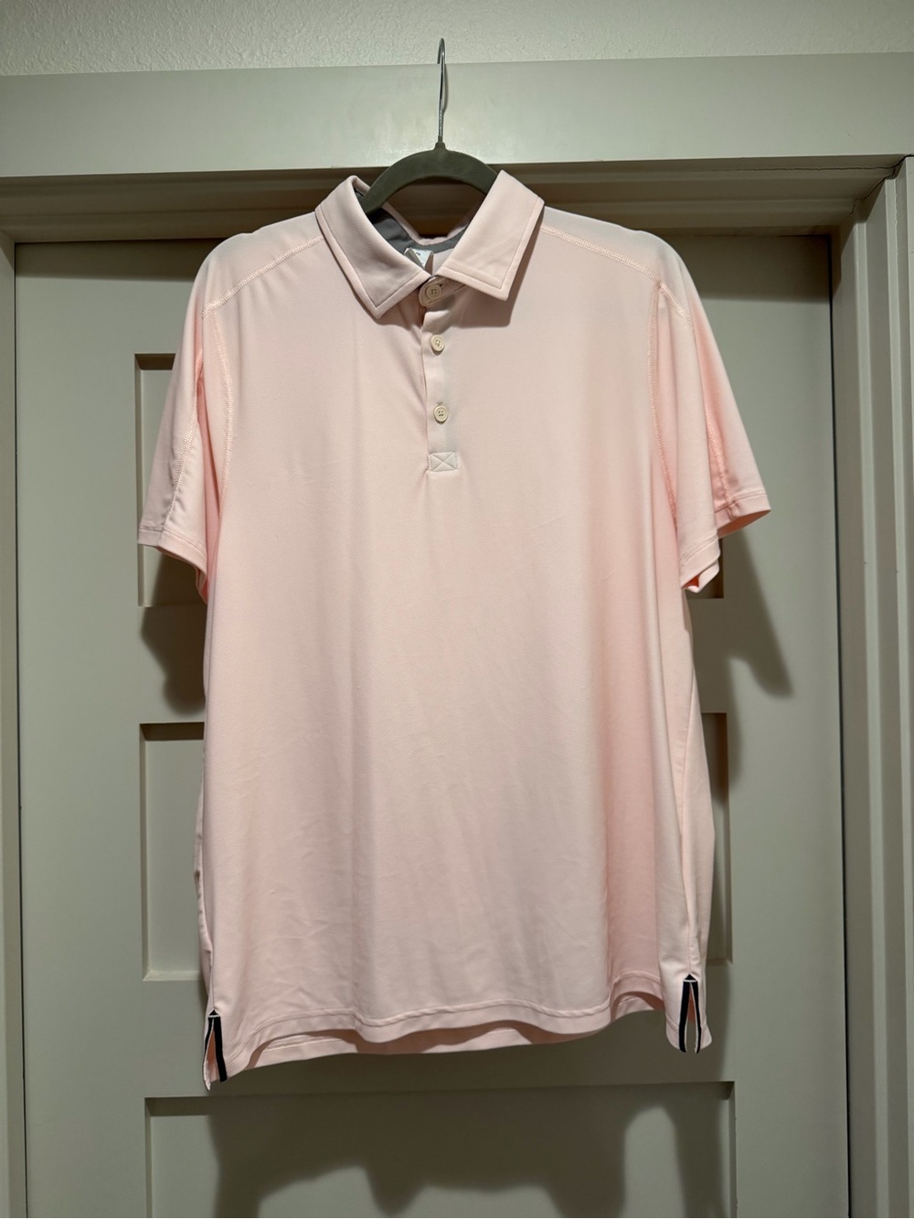 Rhone Golf Polo Men’s L/G Pink Blush Performance Stretch Shirt
